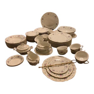 Vintage Princess China Dinnerware - 63 Pieces For Sale