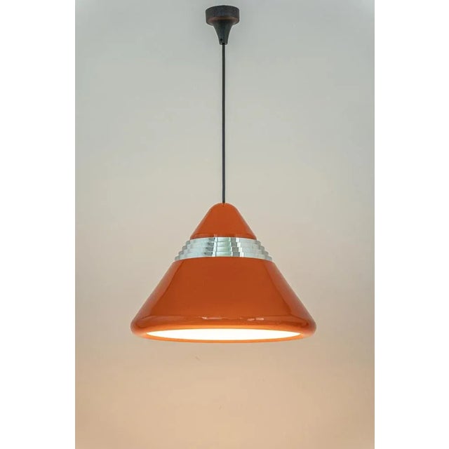 Large Orange Pendant Light by Kazuo Motozawa, 1970s For Sale - Image 6 of 9
