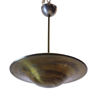 Vintage Brass Pendant Light, 1930s For Sale