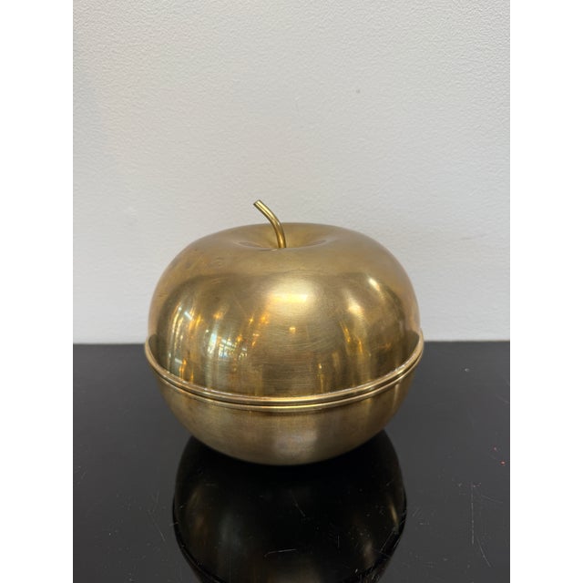 Metal Mid-Century Italian Brass Apple Covered Bowl, 1960s For Sale - Image 7 of 7