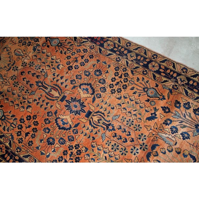Persian 1920s, Handmade Antique Persian Sarouk Rug 4.1' X 6.4' For Sale - Image 3 of 7