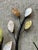 Mid-Century Modern Curtis Jere-Style Wrought Iron Mother of Pearl Leaves Branches Wall Hanging For Sale - Image 3 of 12