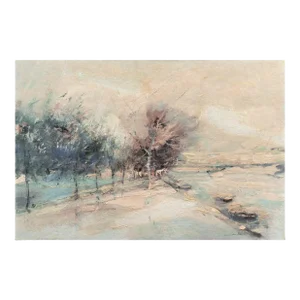 'The Seine in Winter' by Charles Gordon Harris, School of Paris, Tonalist, Snowy French Landscape, Mood