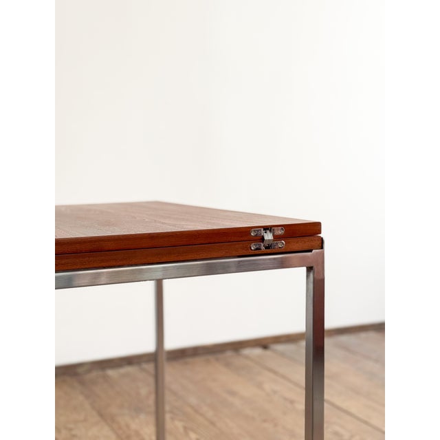 Mid-Century Dining Table in Teak and Chrome by Wilhelm Renz For Sale - Image 18 of 18