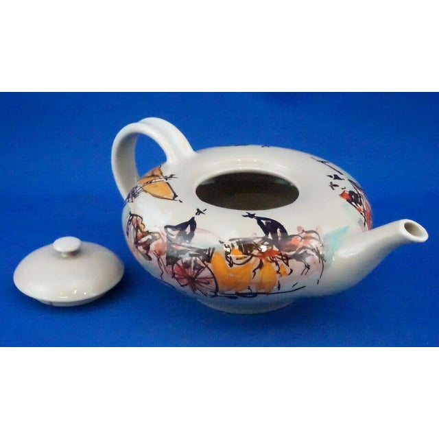 20th Century Art Deco Ceramic Service Depicting the Novel Don Quixote of La Mancha by Bruno Baratti, Pesaro, Italy, 1940s, Set of 13 For Sale - Image 11 of 18