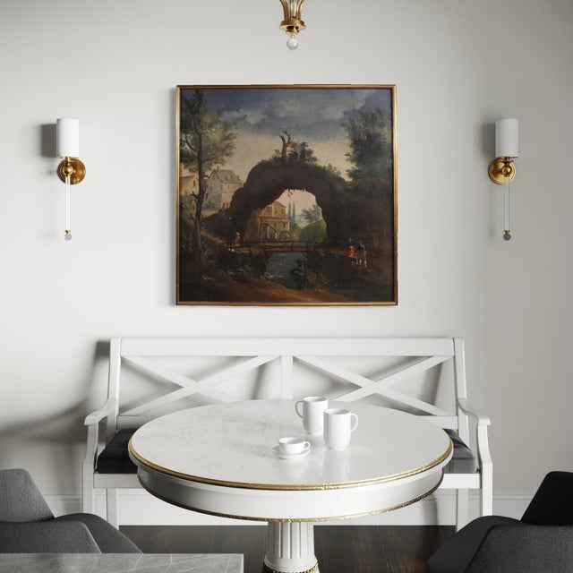 French Artist, Landscape, 1780, Oil on Canvas For Sale - Image 13 of 16