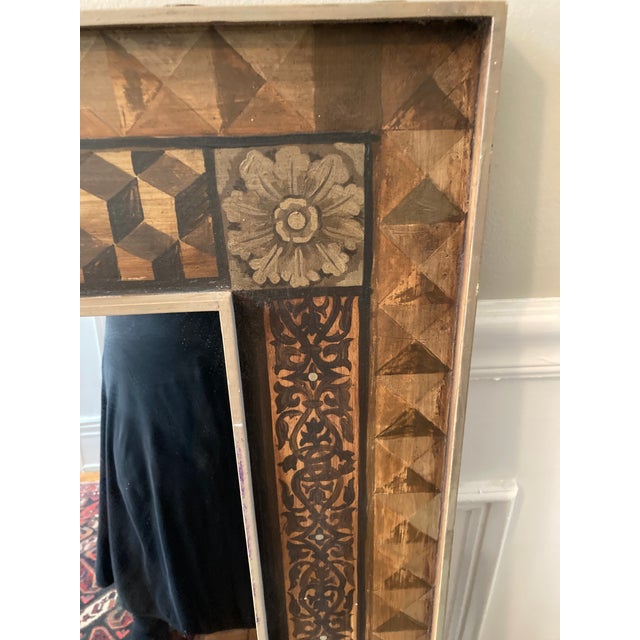 Hand Painted One of a Kind Venetian Mirror For Sale In Richmond - Image 6 of 6