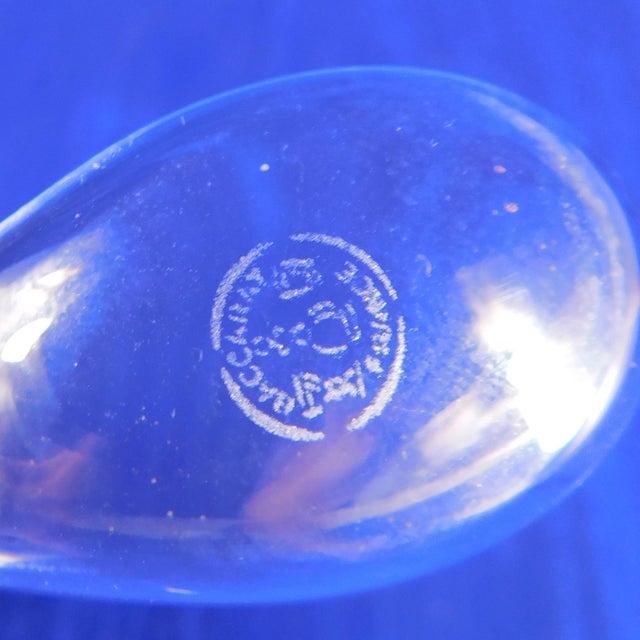 1950s Baccarat Cut Crystal Mustard Pot With Spoon in Bretagne For Sale - Image 5 of 5