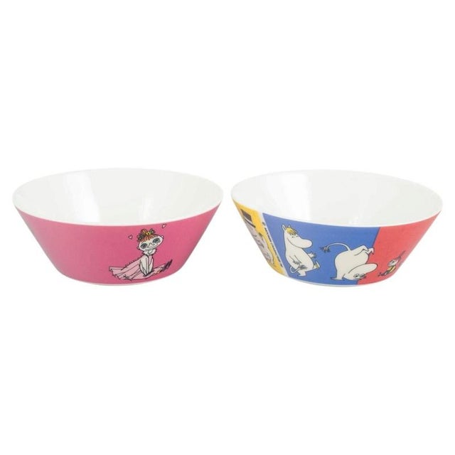2000 - 2009 Porcelain Moomin Bowls, Set of 2 For Sale - Image 5 of 5