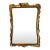 Mid-Century Italian Silver & Gold Gilt Carved Wood Mirror With Sculptural Drapery Motif For Sale