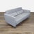 Sofa features metal legs and folds out into a full size sleeper sofa. Brand: Bo Concept. Model: Melo. No makers label...