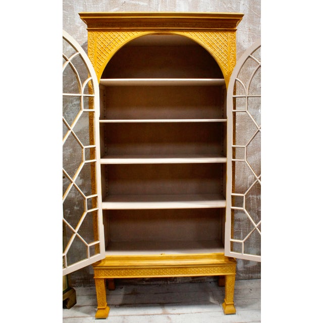 Regency Ochre Astral Glazed Display Cabinet, 1820 For Sale - Image 11 of 12