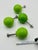 Mid-Century Modern Vintage Mid Century Modern Ceramic Lime Green Knob Hardware Set - Set of 4 For Sale - Image 3 of 3