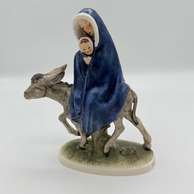 Traditional Vintage 1950s Goebel West Germany “Flight Into Egypt” Nativity Figurine – Mary & Child on Donkey For Sale - Image 3 of 9