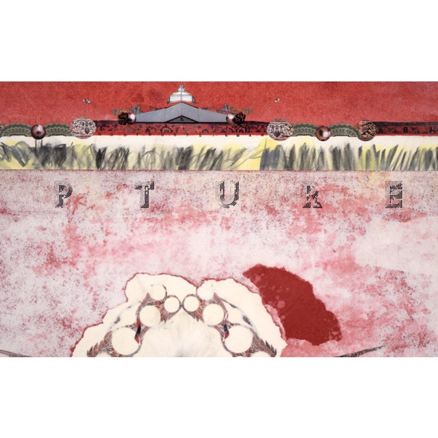 "Ruptured Futures" Satirical Bond Paperwork Collage Elaborate collage by Mickey "Kano" Kane (American, 20th century). This...