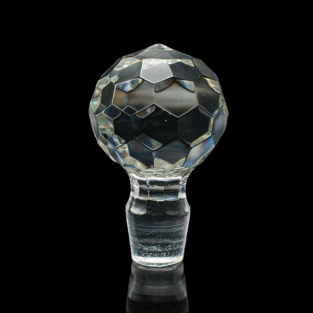 Vintage Whiskey Decanter, English, Crystal Glass, Scotch Bottle, Barware, c.1930 For Sale - Image 12 of 12