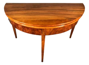 Biedermeier Demi-Lune Table in Walnut, 1820s