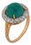 1910s Edwardian Turquoise Diamond Two Tone Cluster Ring, Size 8 For Sale