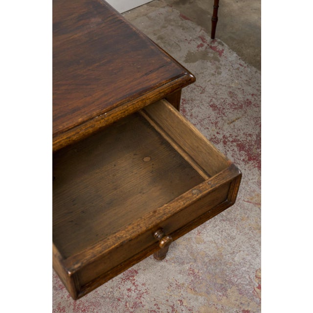 1920s Ipswich Oak Two Drawer Side Table For Sale - Image 9 of 13
