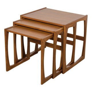 Mid-Century Teak Nesting Tables by R. Benett for G-Plan, United Kingdom, 1970s, Set of 3 For Sale