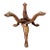 Exceptional 1930s Hand‑Carved Rosewood Snake Tripod Stand W/Bone Inlay For Sale