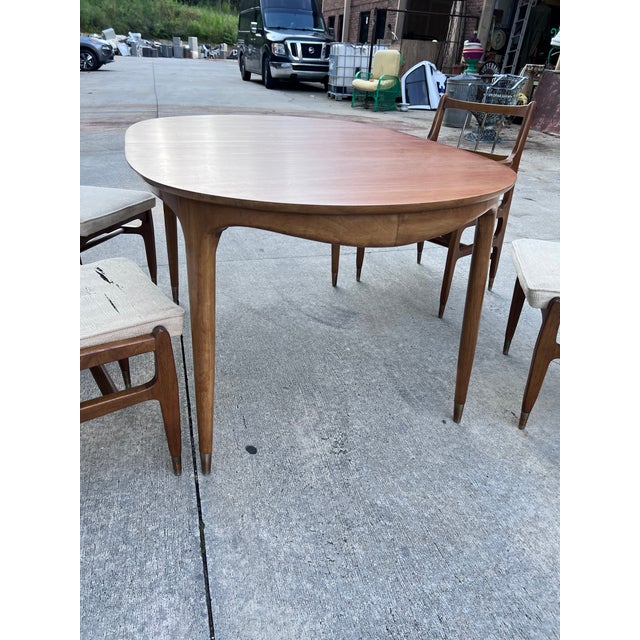 1950s Teak Danish Dining Room Table & 4 Chairs with Two Leaves Chairish