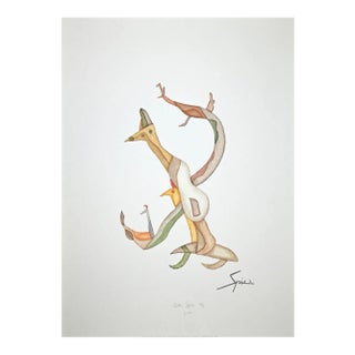 Pietro Spica, Figures, Original Screen Print, 1996 For Sale