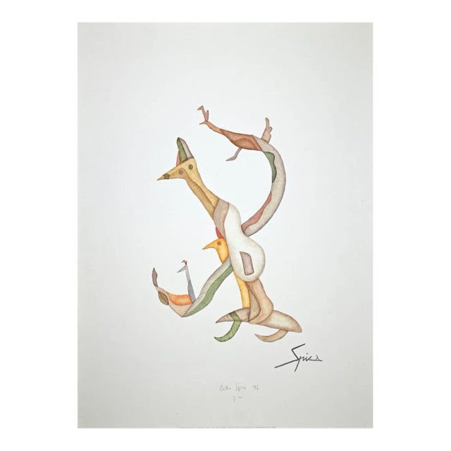 Pietro Spica, Figures, Original Screen Print, 1996 For Sale