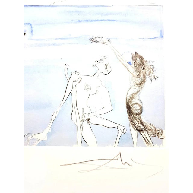 Salvador Dali - The Laurels of Happiness - Original Signed Engraving 1974 For Sale - Image 3 of 11