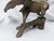 American Vintage Solid Brass Eagle Sculpture on Branch Pedestal Base, 19" Wingspan For Sale - Image 3 of 14