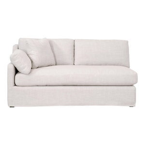 Lena Modular Slipcover 2-Seat Left Slope Arm Sofa, Bisque