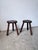 Wood Oak Tripod Stools, 1950s, Set of 2 For Sale - Image 7 of 18