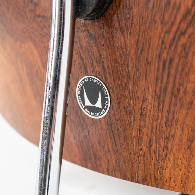 1960s Set of 10 Herman Miller Eames DCM Dining Chairs in Rosewood and Chrome For Sale - Image 10 of 11