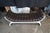 Century Furniture 1980s Attribtued to Jay Spectre for Century Furniture Brown Leather White Bentwood "Eclipse" Bench For Sale - Image 4 of 10