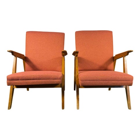 Mid-Century Scandinavian Armchairs, 1950s-1960s, Set of 2 For Sale