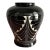 Curras Brothers Vase Signed 1996 Black & White Hand-Carved Art Pottery For Sale