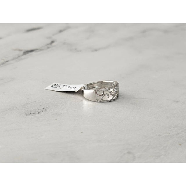 Antique Style Diamond Ring 18k White Gold, Size 6 For Sale - Image 4 of 5