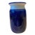 Vintage Handcrafted Blue/Ivory Utensil Holder or Vase, Signed by Artist For Sale