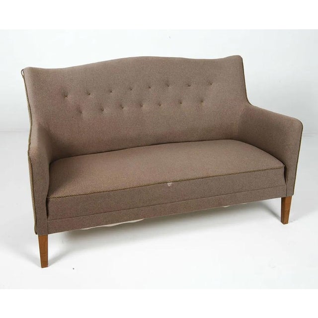 Mid-Century Modern 1960's Danish Modern Sofa W Tufted Back For Sale - Image 3 of 11