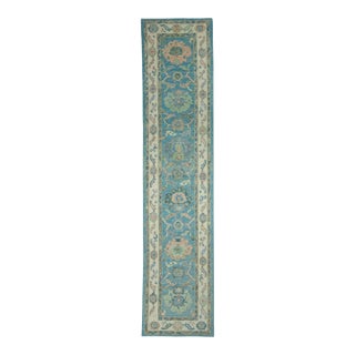 Turkish Oushak Runner Rug 2'11" x 13'2" #17192 For Sale