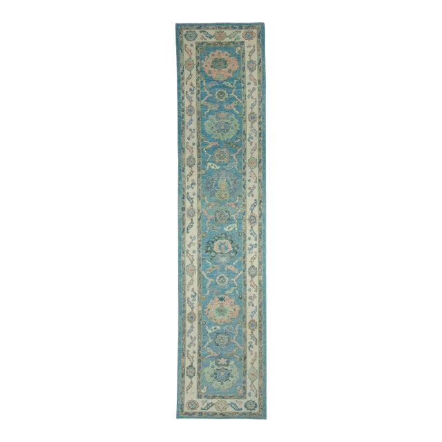 Turkish Oushak Runner Rug 2'11" x 13'2" #17192 For Sale