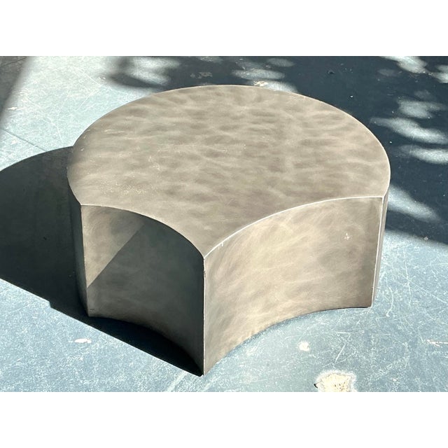 Vintage Postmodern Sculpted Metal Coffee Table For Sale In West Palm - Image 6 of 7