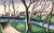 1947 View of Lincoln Park, Chicago by Institute of Design Artist Robert Geppert For Sale