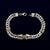 Late 20th Century Sterling Silver Link Bracelet With Goldy Bars For Sale - Image 4 of 6