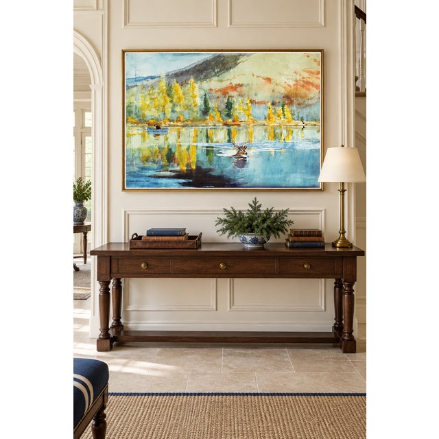 Contemporary 1889 Vintage Fall Landscape Art Print With Deer by Winslow Homer - 60" X 40" For Sale - Image 3 of 8