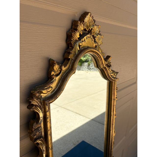 Mid-Century Italian Neoclassical Giltwood Mirror For Sale - Image 12 of 14
