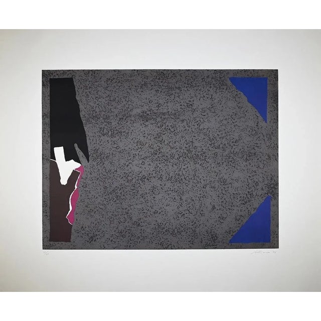 Blue corners is a contemporary artwork realized by giuseppe santomaso (venice, 1907 - venice, 1990) in 1976. Original...