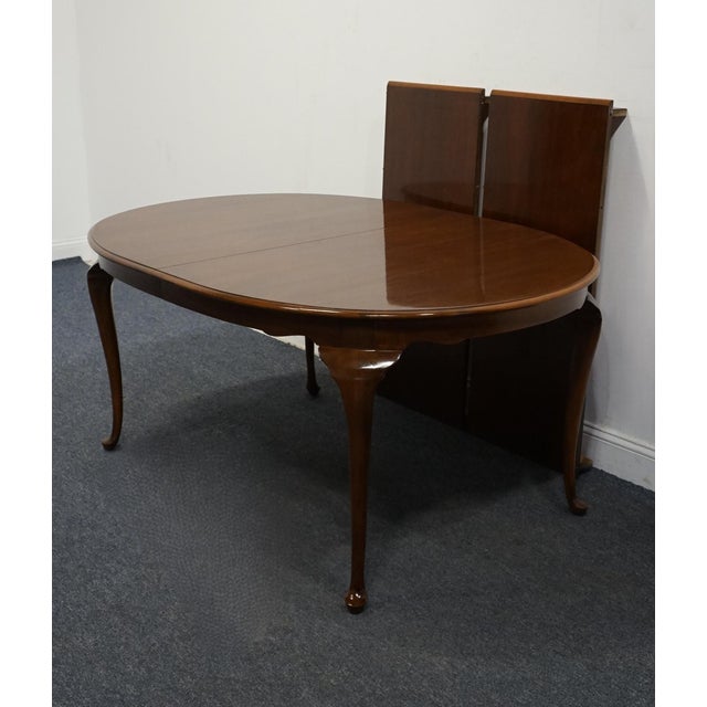 Late 20th Century Drexel Heritage Carleton Cherry Collection Traditional Queen Anne Style Dining Table For Sale - Image 10 of 12