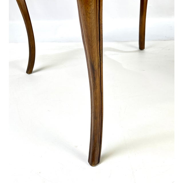 Vintage Baker Furniture French Provincial Louis XV Burl Wood Side Table For Sale - Image 10 of 15