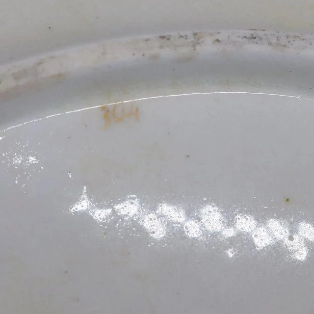 English Attributed to Samuel Alcock Porcelain Floral Basket Claret Ground Plates - Set of 5 For Sale - Image 4 of 13